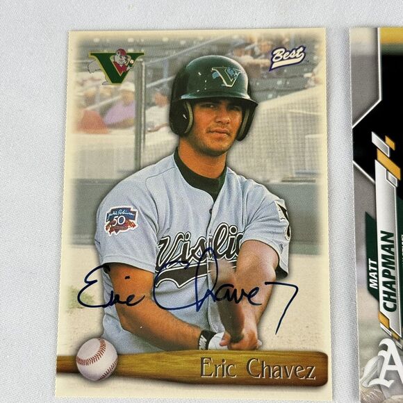 Oakland A’s 12 Card Lot NM Eric Chavez Auto Best Authentic Murphy RC Matt Olson - Picture 2 of 13